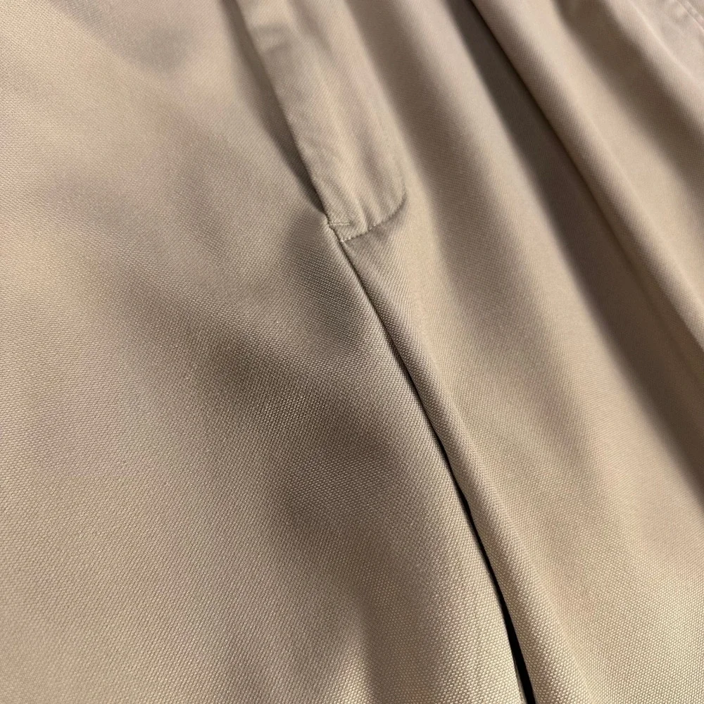 Polo Ralph Lauren Pants Slacks 36x32 Beige Pleated Cuffed Polyester Old Money